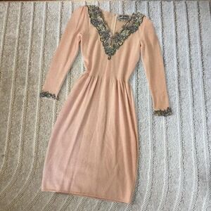 VTG 80s Don Sandler Wellmore Neiman Marcus pink sequin dress Size 6 Fairycore